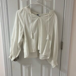 Old Navy White Boho Long Sleeve